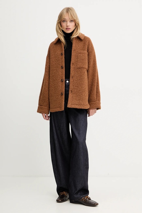 MAX&Co. płaszcz z dodatkiem wełny 2528086012200 brązowy AW25