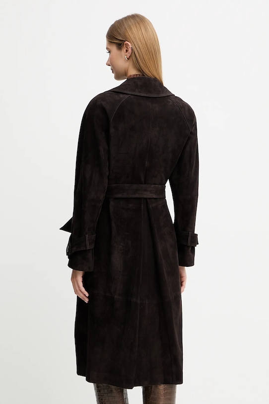 Ruházat Luisa Spagnoli velúr kabát 542419 barna