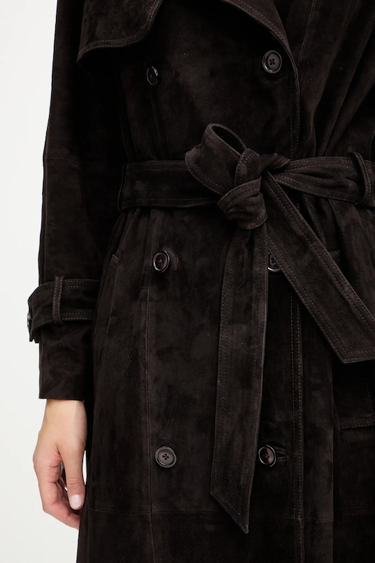 Luisa Spagnoli velúr kabát 542419 barna