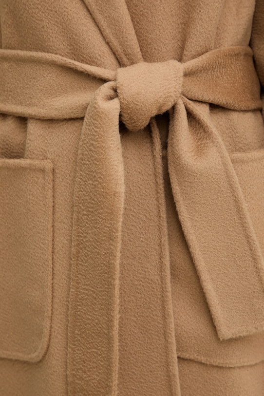 Luisa Spagnoli płaszcz wełniany 542325 brązowy