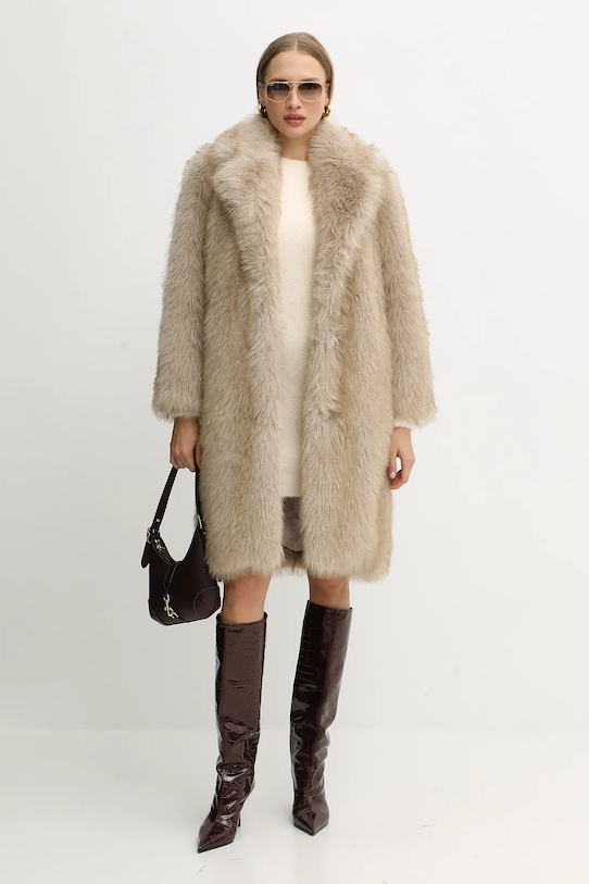 Kabát Liu Jo MF5459.E1024 béžová AW25