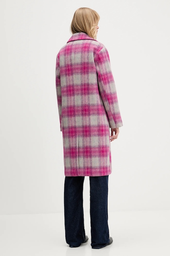 Ρούχα Παλτό με προσθήκη μαλλιού Desigual PINKCHECK 25WWEW15 ροζ