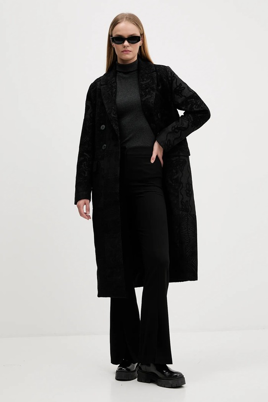 Desigual płaszcz PATCH BLACK 25WWEW16 czarny AW25