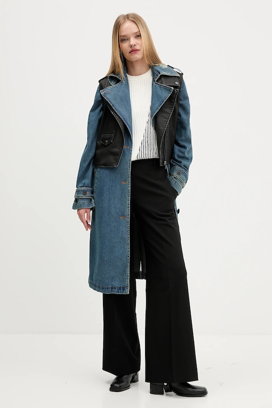 Džínový kabát Desigual DENIMBIK 25WWEW52 modrá AW25
