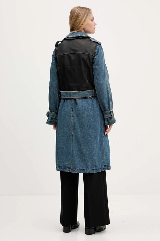 Odzież Desigual płaszcz jeansowy DENIMBIK 25WWEW52 niebieski