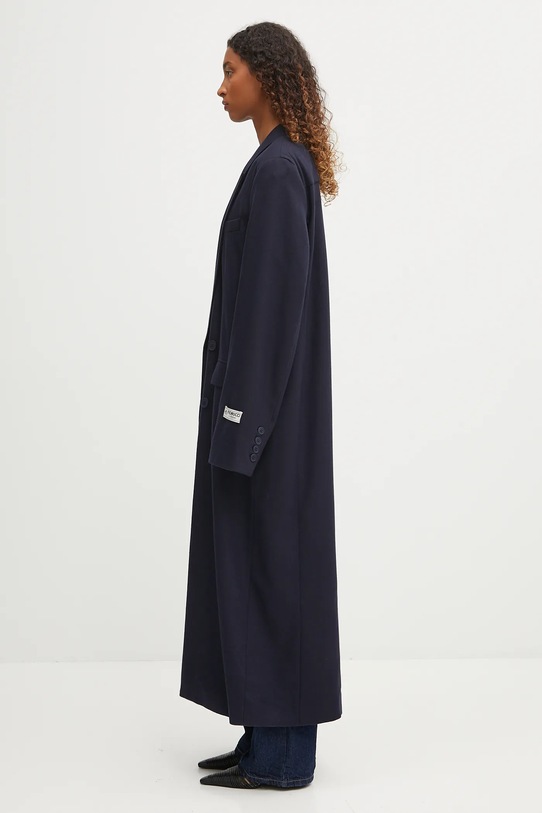 Пальто з вовною Fiorucci Light Wool Maxi W02FPOCO382WO01BL05 темно-синій AW25