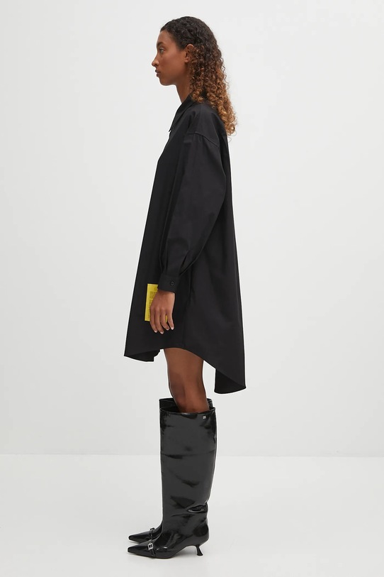 Vlnený kabát MM6 Maison Margiela S52AA0192.M35469.900 čierna AW25