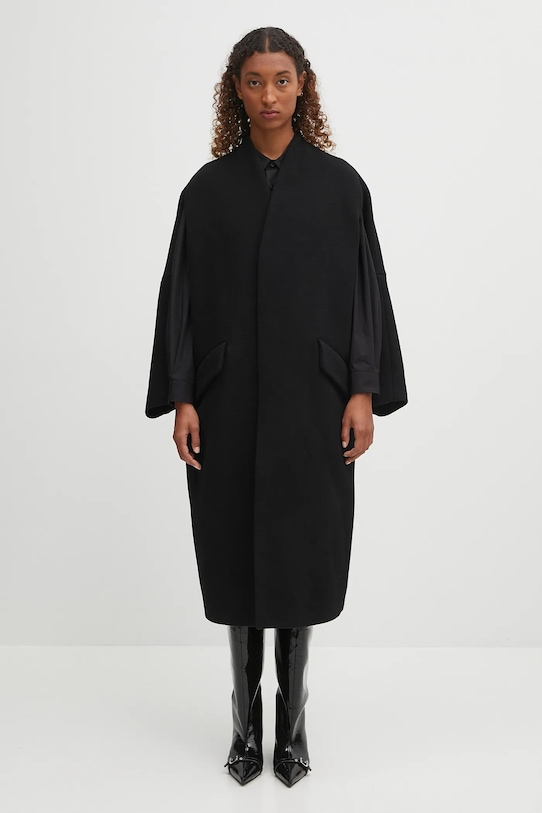 Вовняне пальто MM6 Maison Margiela S52AA0192.M35469.900