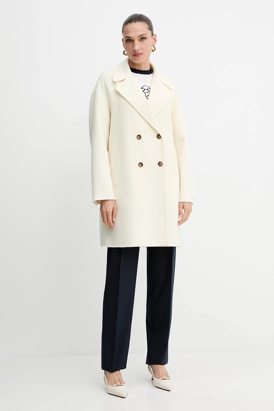 Шерстяное пальто Marella 2523016031200 бежевый AW25