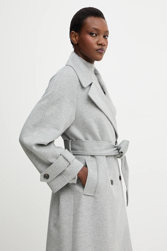 Marella palton de lână gri 2523016071200