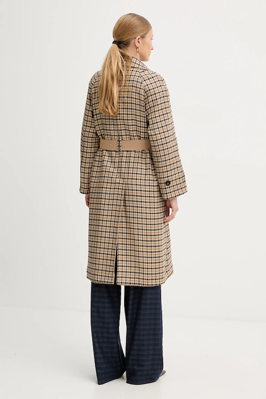 Marella płaszcz dwustronny z dodatkiem wełny beżowy 2523026011200