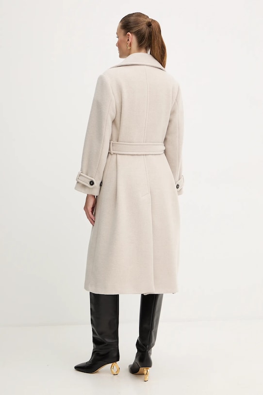 Odzież Marella płaszcz z dodatkiem wełny 2523016112200 beżowy