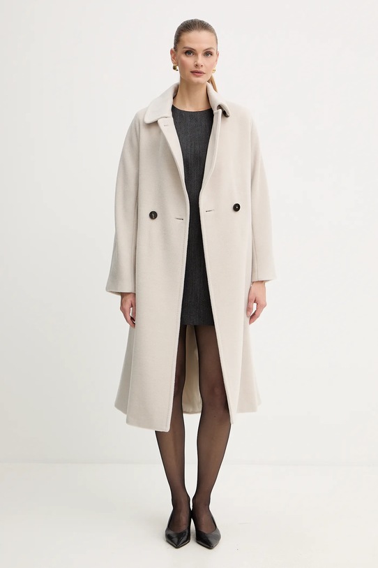 Шерстяное пальто Marella 2523016142200 бежевый AW25