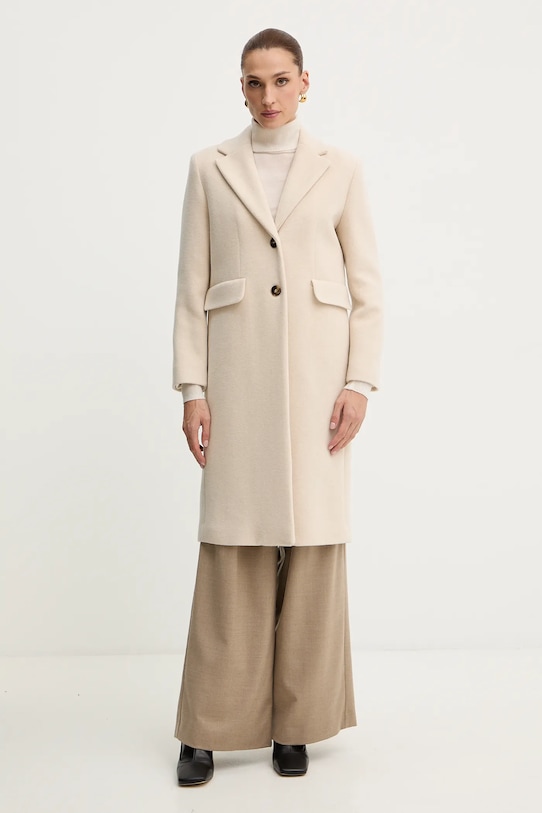 Marella płaszcz z dodatkiem wełny Emme by Marella pozostałe beżowy 2525016042200