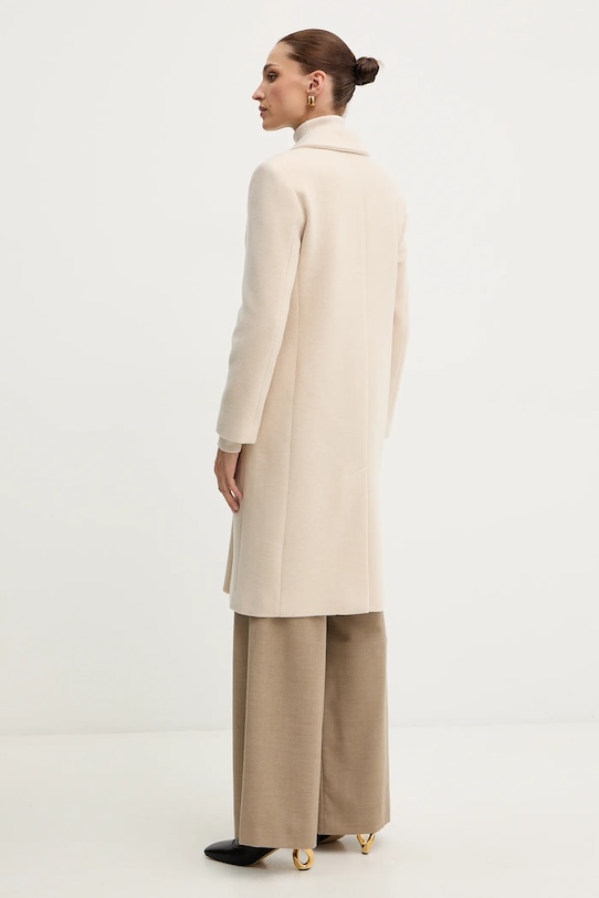 Odzież Marella płaszcz z dodatkiem wełny Emme by Marella 2525016042200 beżowy
