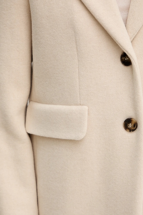 Marella płaszcz z dodatkiem wełny Emme by Marella 2525016042200 beżowy