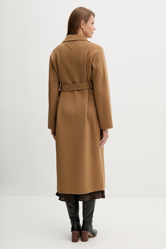 Ruházat Tommy Hilfiger gyapjú kabát WW0WW47286 barna