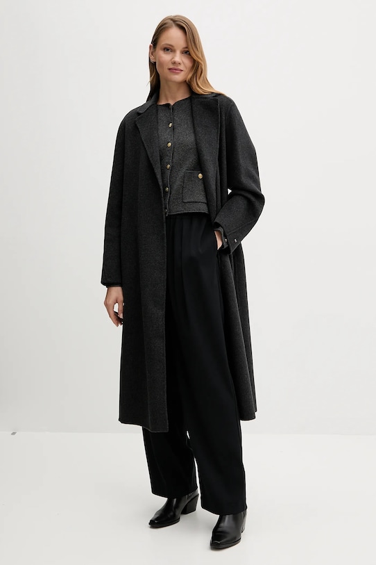 Oblečenie Vlnený kabát Tommy Hilfiger WW0WW47286 sivá