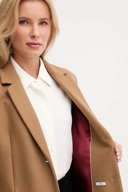 Tommy Hilfiger płaszcz z dodatkiem wełny WW0WW47445