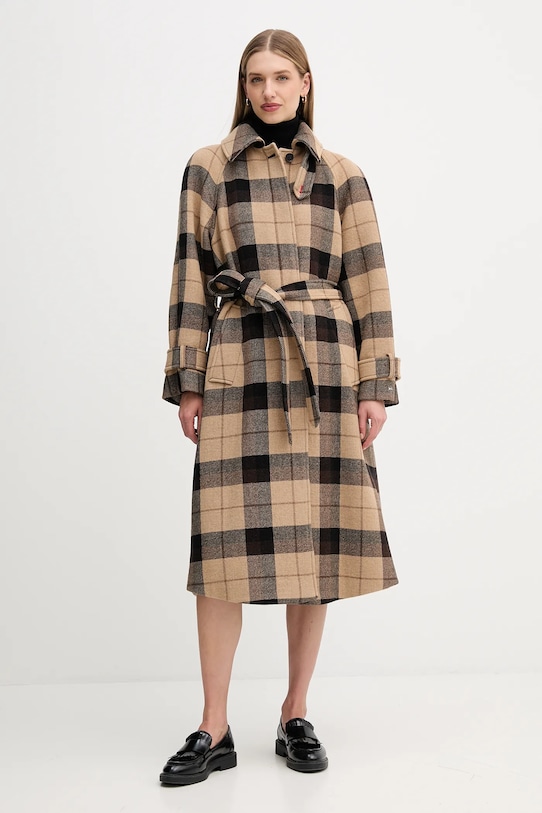 Tommy Hilfiger cappotto con lana WW0WW46870 beige AW25