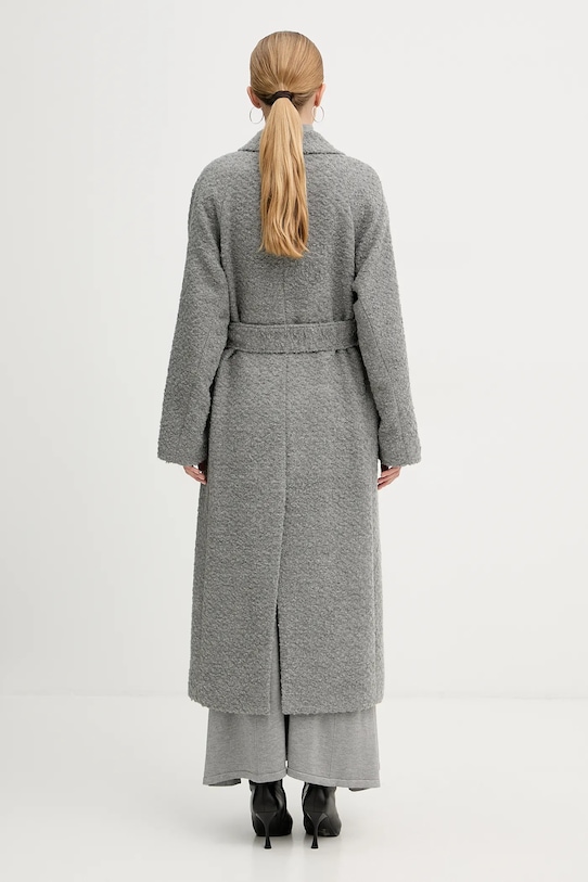 Odzież BOSS płaszcz z dodatkiem wełny 50548338 szary