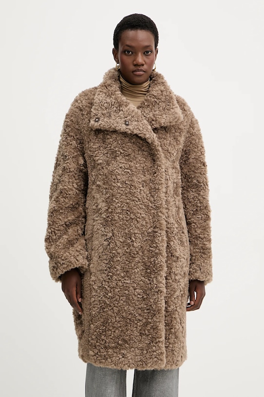 Kaput s primjesom vune BOSS Citeddy bez tople podstave bež 50548340