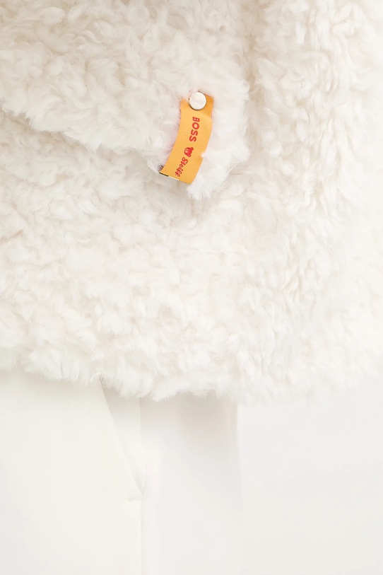 Kabát s příměsí vlny BOSS 50550632 bílá