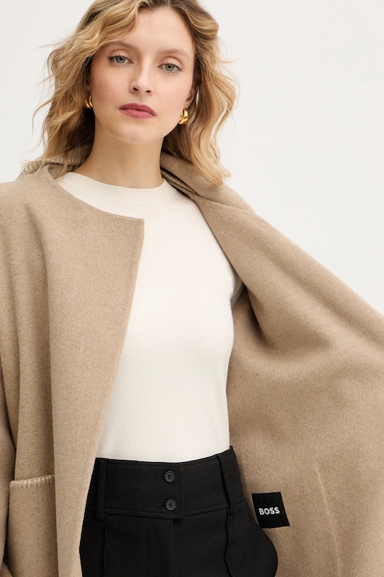 BOSS płaszcz z dodatkiem wełny 50550809