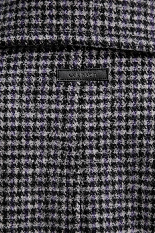 Calvin Klein płaszcz z dodatkiem wełny LV044D531G szary