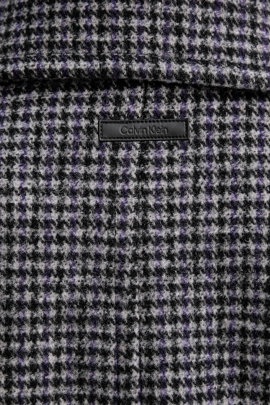 Calvin Klein płaszcz z dodatkiem wełny LV044D531G szary