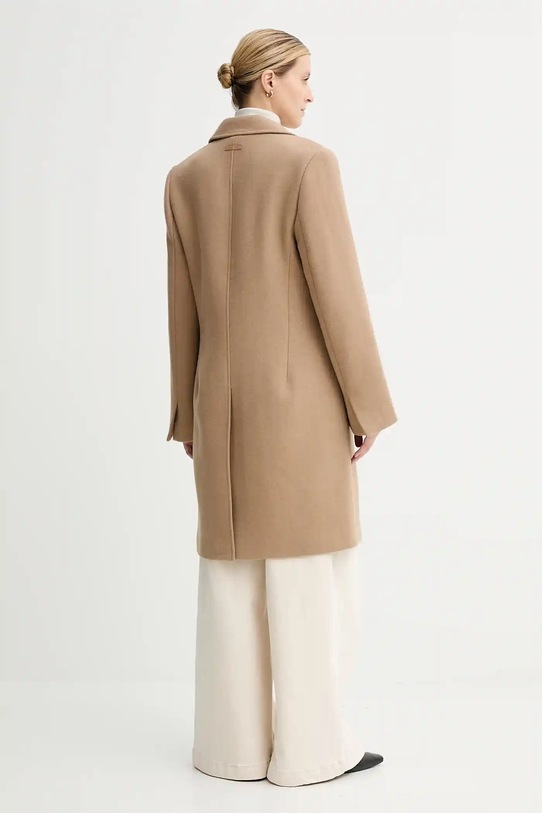 Одяг Пальто з вовною Calvin Klein LV044D558G бежевий