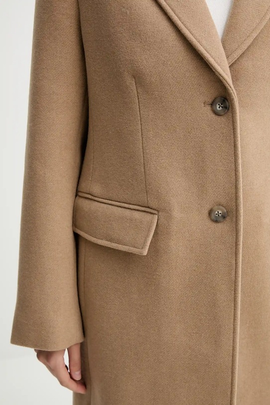 Пальто з вовною Calvin Klein LV044D558G бежевий