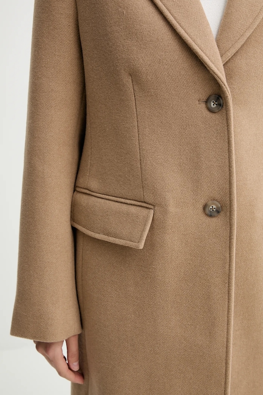 Vlnený kabát Calvin Klein LV044D558G béžová