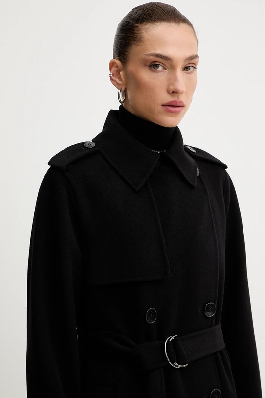 MICHAEL Michael Kors płaszcz z dodatkiem wełny 77A7150M21 czarny