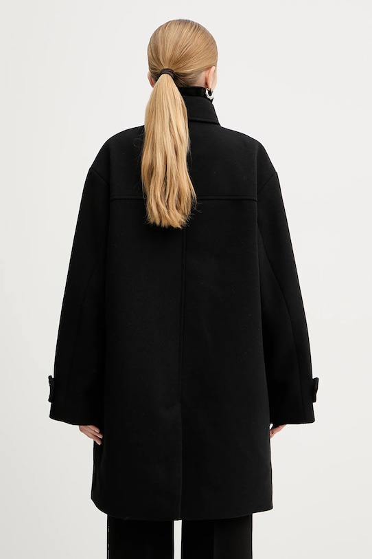 Odzież BOSS Orange płaszcz z dodatkiem wełny 50548650 czarny