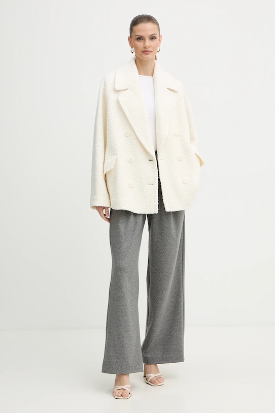 BOSS Orange haină cu lână 50548664 bej AW25