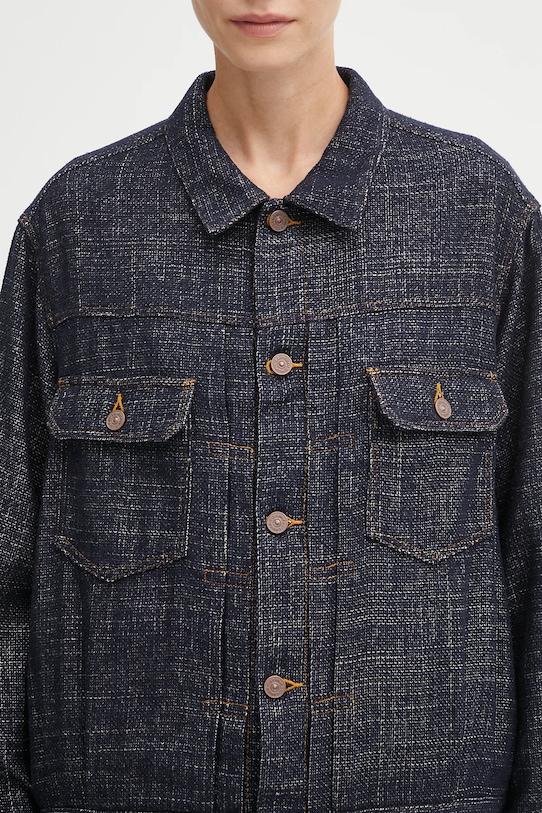 Visvim selyem kabát 101x jkt sötétkék 325105013001