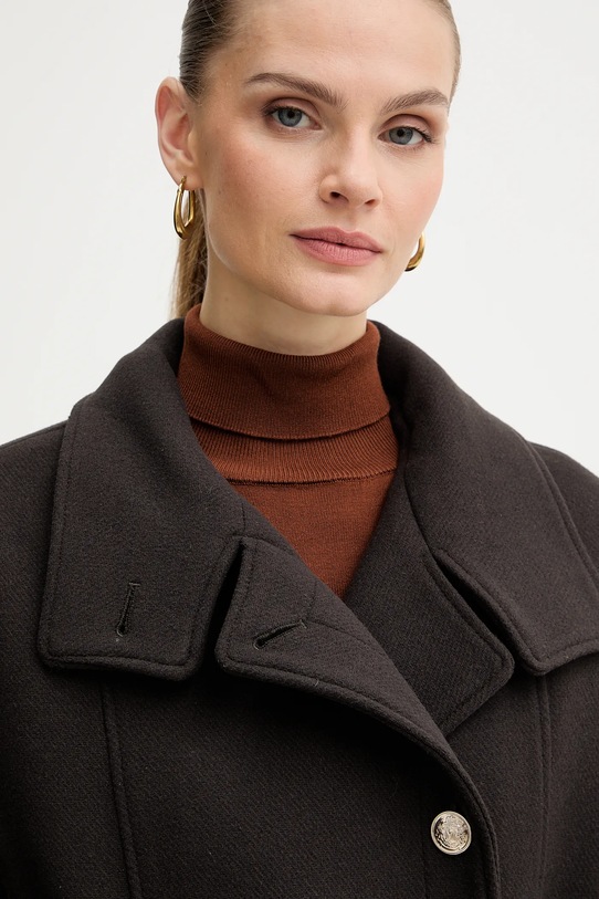 Morgan płaszcz z dodatkiem wełny GSCARF brązowy