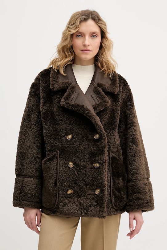 Pedro del Hierro płaszcz dwustronny 7522245 brązowy AW25