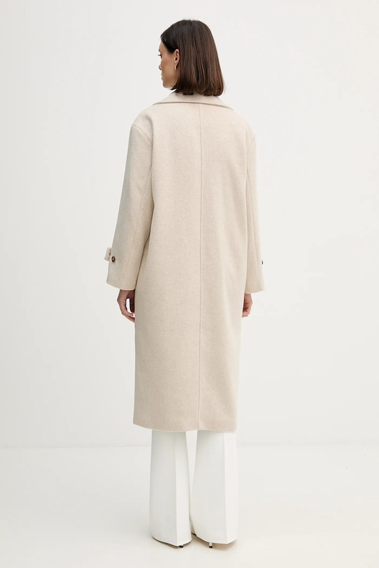 Odzież Pedro del Hierro płaszcz z dodatkiem wełny 7522239 beżowy