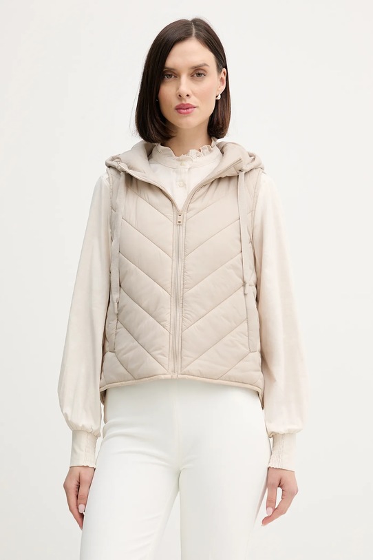 Pedro del Hierro płaszcz z dodatkiem wełny beżowy 7522239