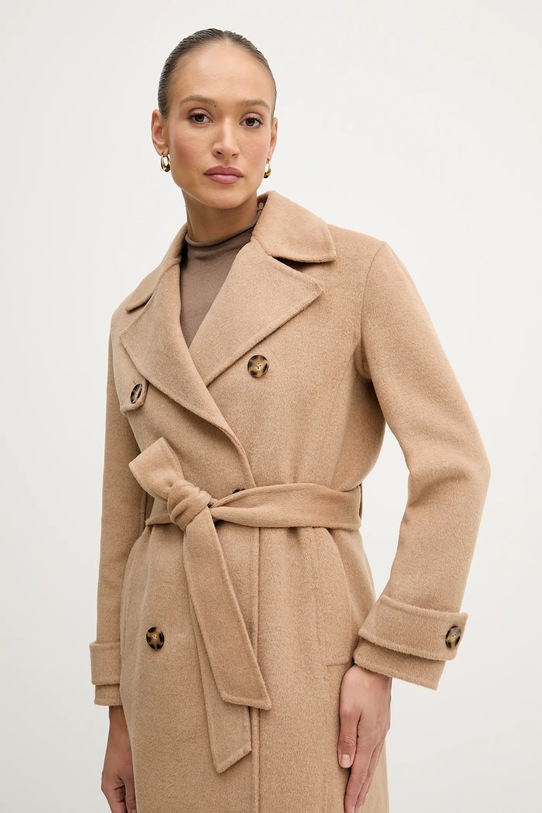 Pedro del Hierro płaszcz z dodatkiem wełny 7522237 brązowy