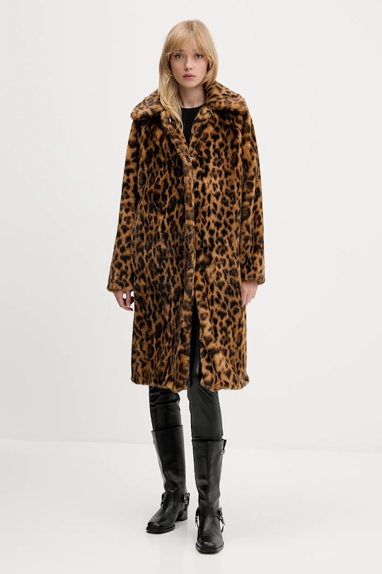 Παλτό HUGO oversize καφέ 50547609