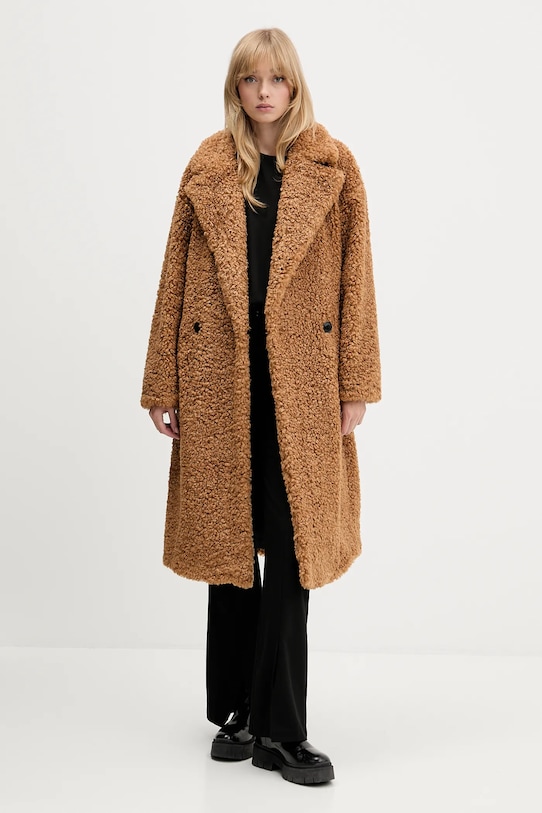 HUGO płaszcz bez kaptura brązowy 50547610