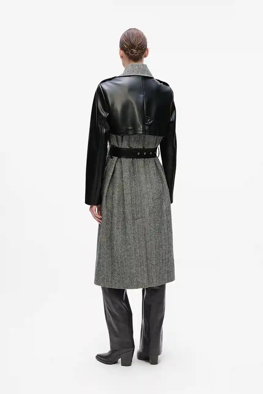 Karl Lagerfeld palton A4W15036 gri AW25