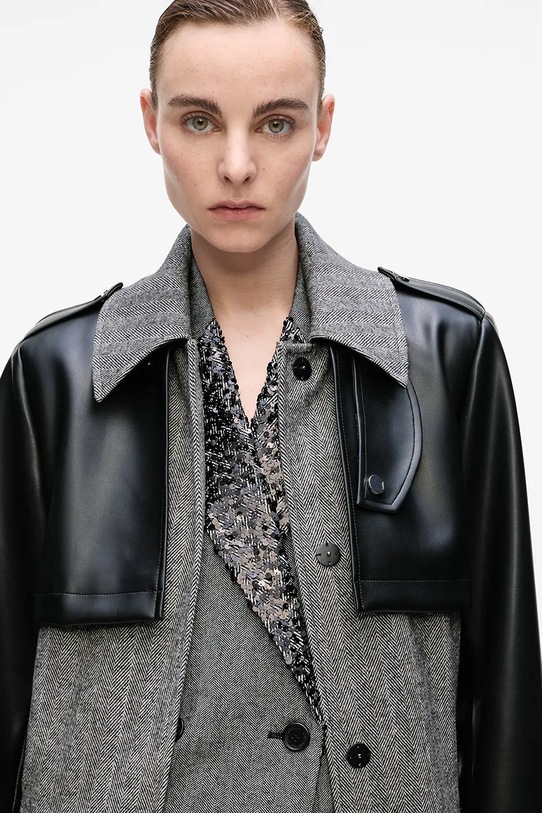 Îmbrăcăminte Karl Lagerfeld palton A4W15036 gri