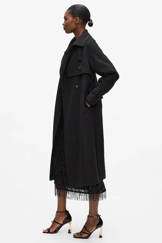 Karl Lagerfeld palton A4W15039 negru AW25