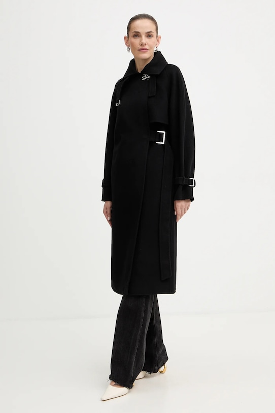 Kabát Karl Lagerfeld A4W15039 čierna AW25