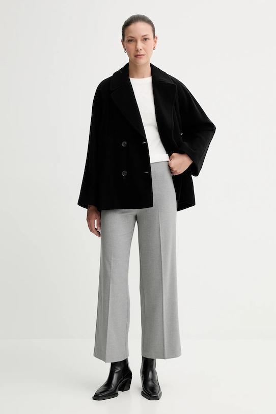 Marc O'Polo płaszcz z wełną 508017570119 czarny AW25