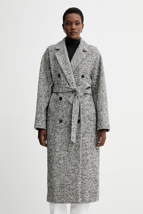 Marc O'Polo cappotto con lana grigio 509017671133